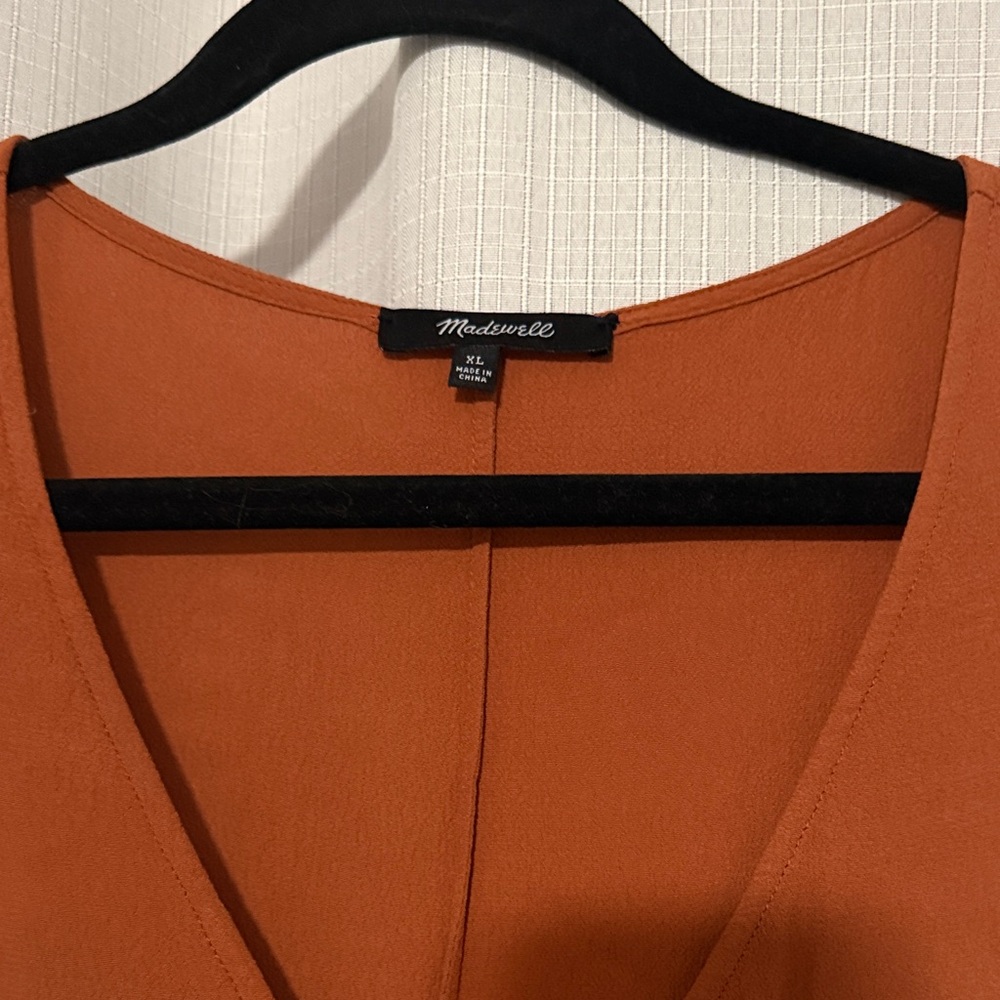 Madewell Rust Button-Down Dress - image 3